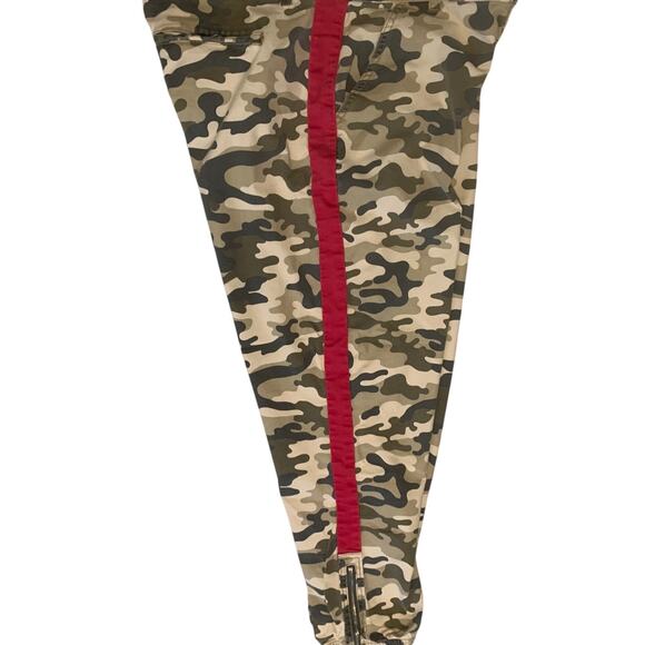 Joe's Women's Green Joggers Camo High Waist Ankle Zippers Pants Size 32 - Picture 8 of 8